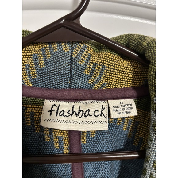 Vintage Flashback Southwest Aztec Cotton Jacket Size Medium RN 83881 - Picture 3 of 7